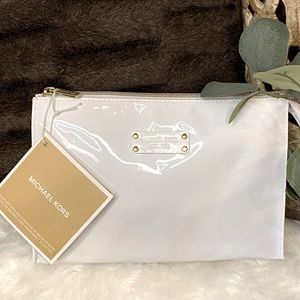 Michael Kors White Cosmetics/Makeup Bag